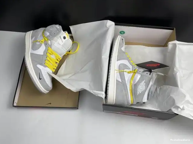 MaikeSneakers Air Jordan Light CW6576-100 High Smoke 1 Switch 0406